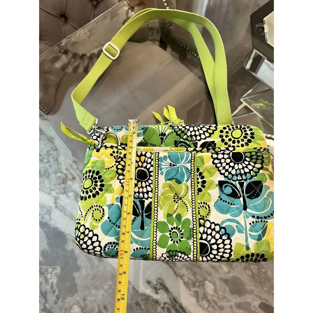 Vera Bradley Hard Shell Computer Zip Case Lime’s Up! 12”x9” CROSS Shoulder Strap